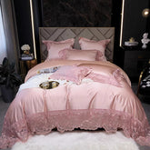 European Lace Silky Satin Jacquard Duvet Cover | Yedwo